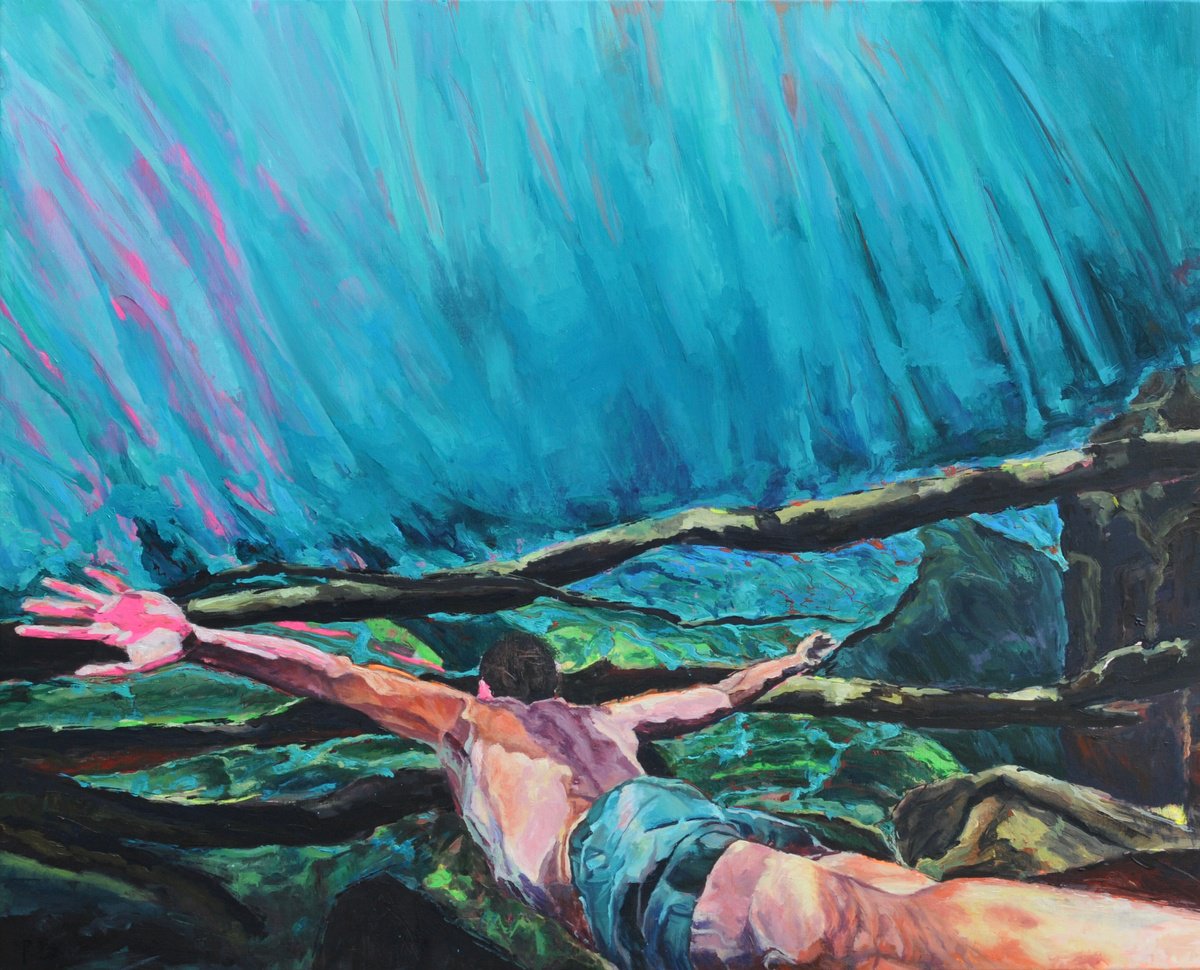 Impressionistic Portrait Painting By Fuensanta Ruiz Urien, 39 X 31, Con Pausa O Sin Pausa, Avanza, Original Artwork