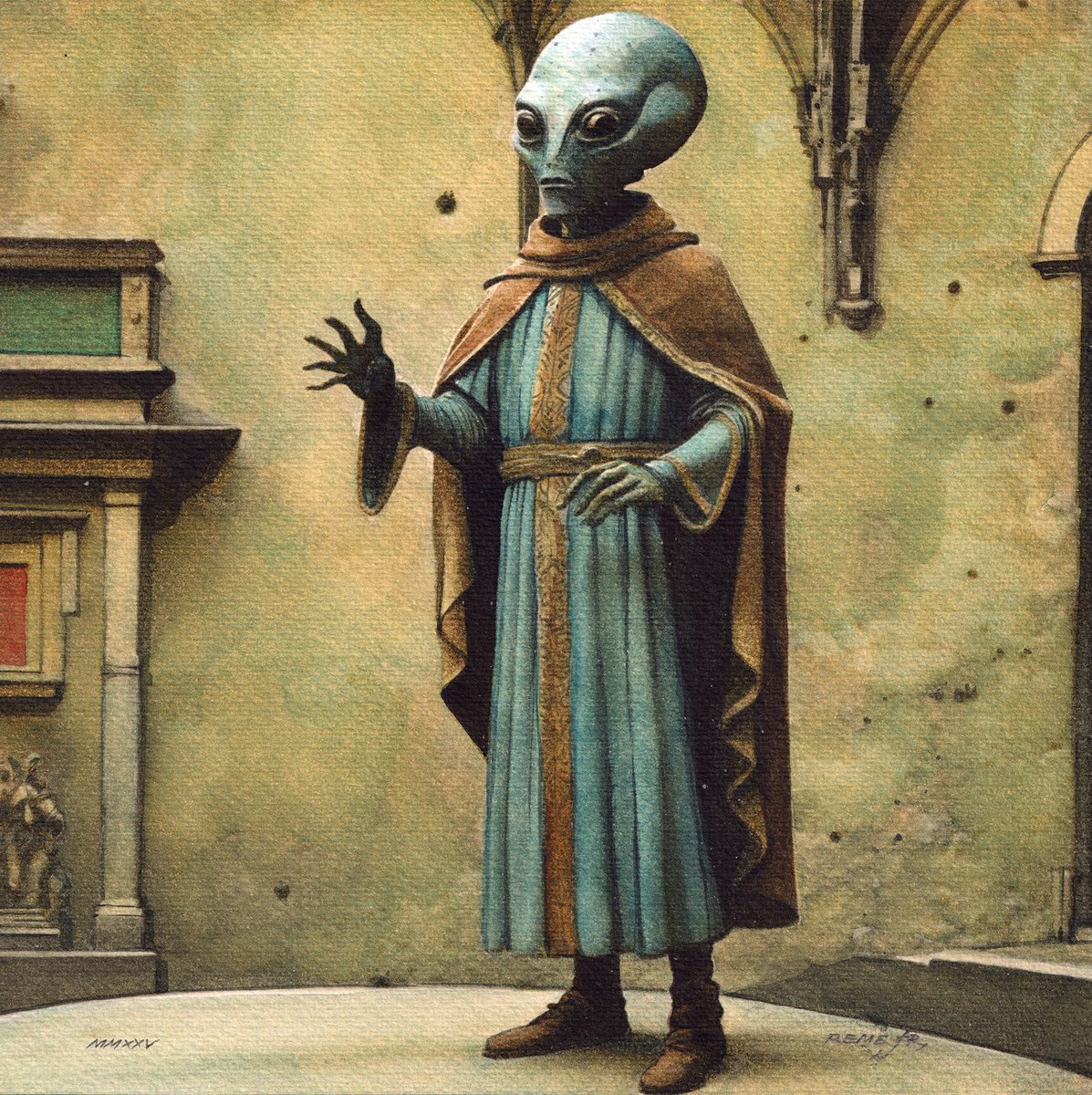 Alien in Medieval by REME Jr.