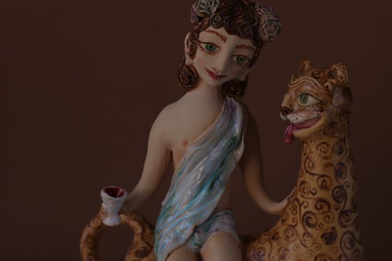 Young Dionysus on a leopard