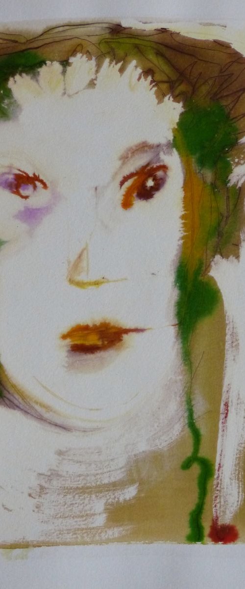 Expressive Portrait, 32x40 cm by Frederic Belaubre