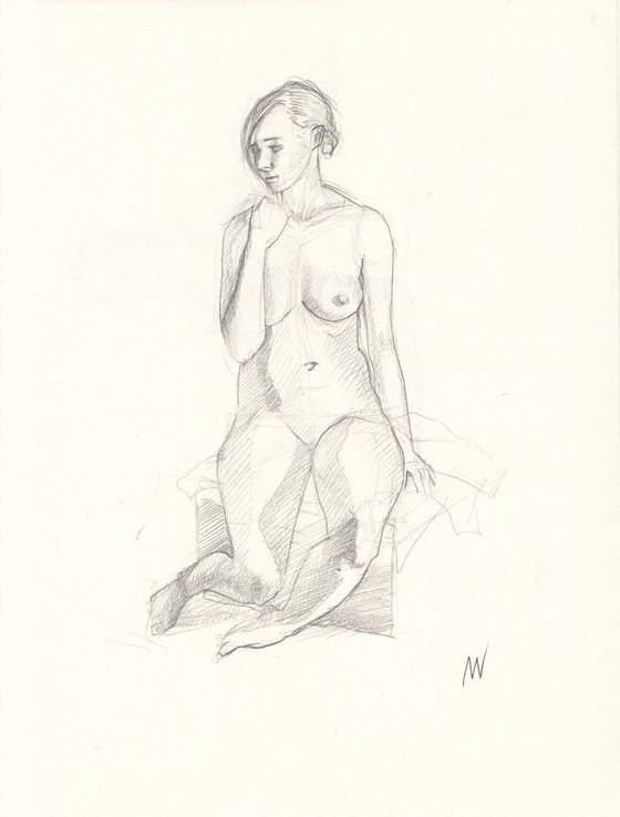 Sketch of Human body. Woman.66