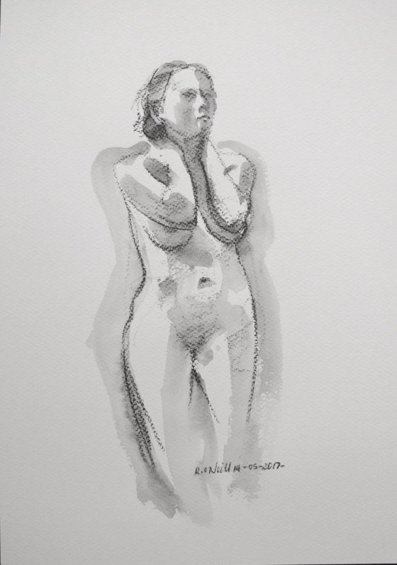 standing female nude