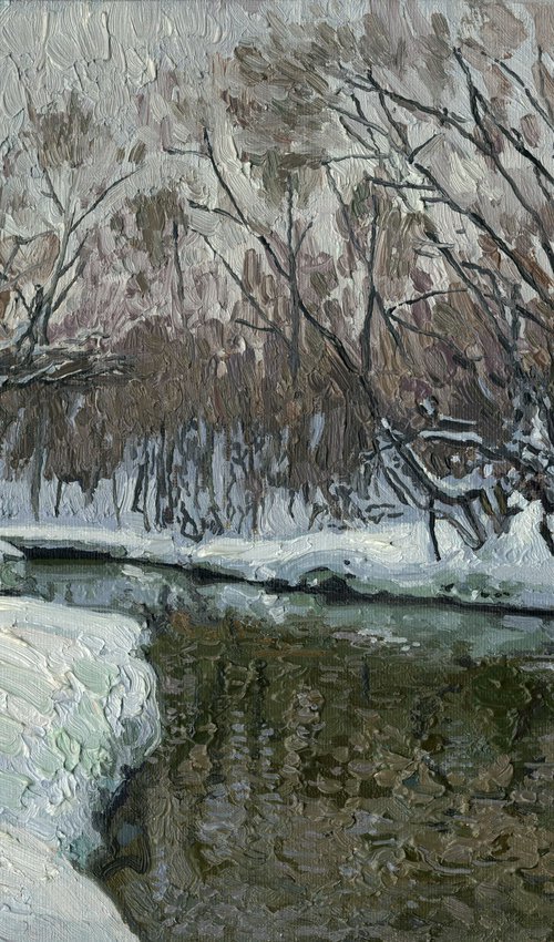 February in Kuzminki. The Churilikha River by Simon Kozhin