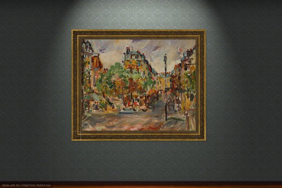 Hotel de Ville - Paris Landscape - Oil Painting - Plein Air - Cityscape of Paris - Medium Size 50x61 cm - Gift