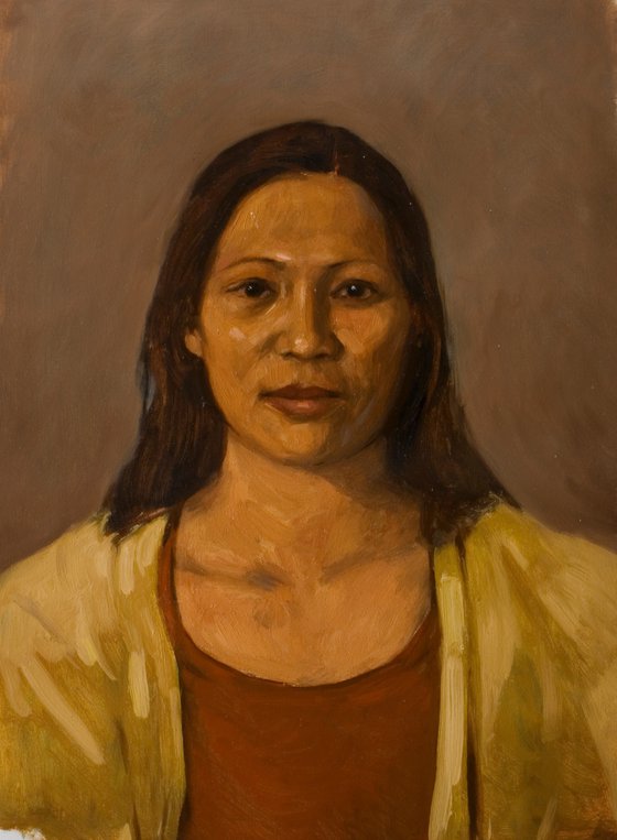 modern portrait from life model