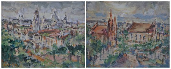 Steeples - diptych