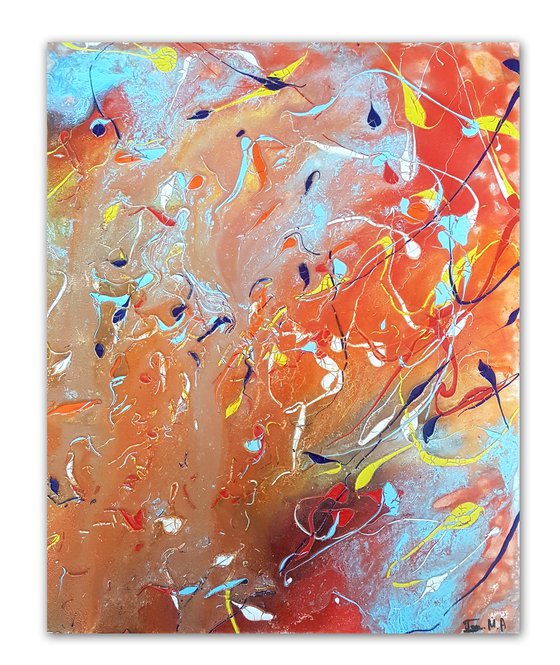 Moving into Spring Painting, Original Abstract Acrylic, Small Wall Art, Hand-painted Abstract Art, Acrylic Painting on Canvas,  Wall Art