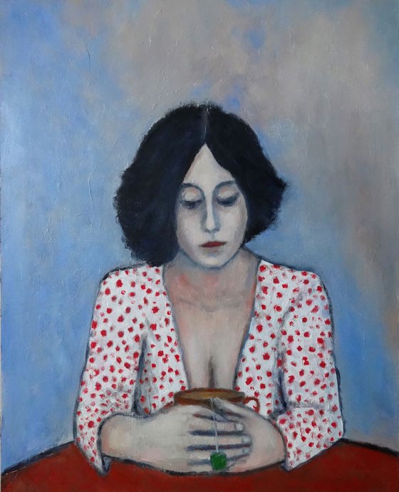 Woman with a teacup
