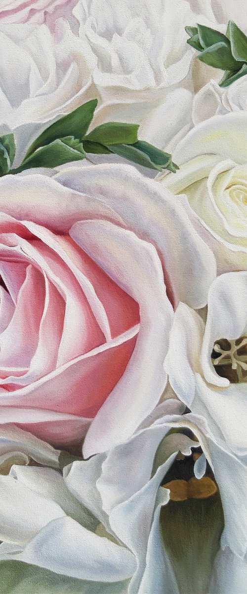 "Tender dreams", roses painting by Anna Steshenko