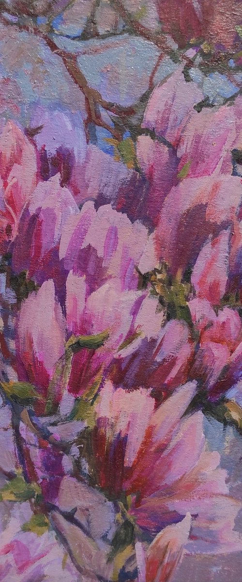 Magnolia-1 - original artwork, oil painting by Tetiana Borys