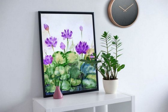 Purple water lilies 6