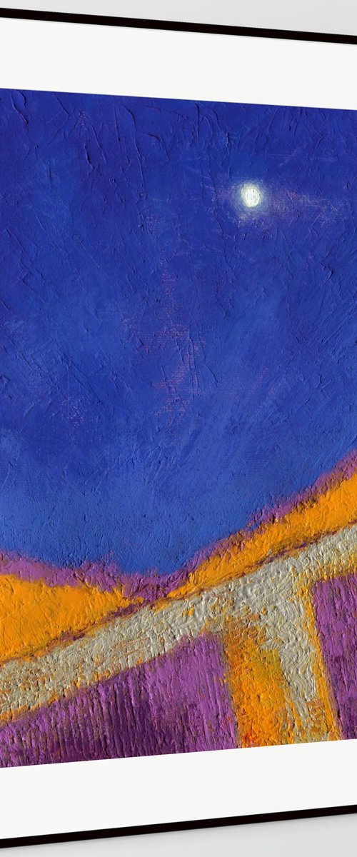 Ultramarine and Orange Abstraction by Evgen Semenyuk