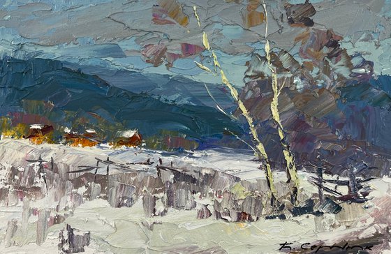 The Village Was Covered in Winter