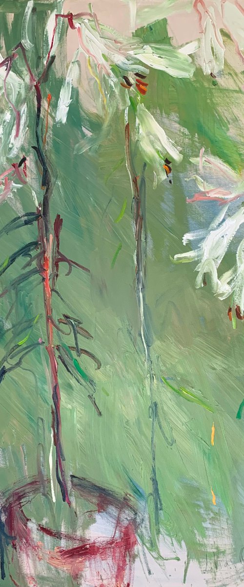 The garden of white lilies. by Lilia Orlova-Holmes