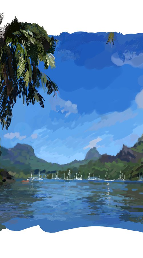 Cook Bay - Moorea Tahiti by Thierry Machuron