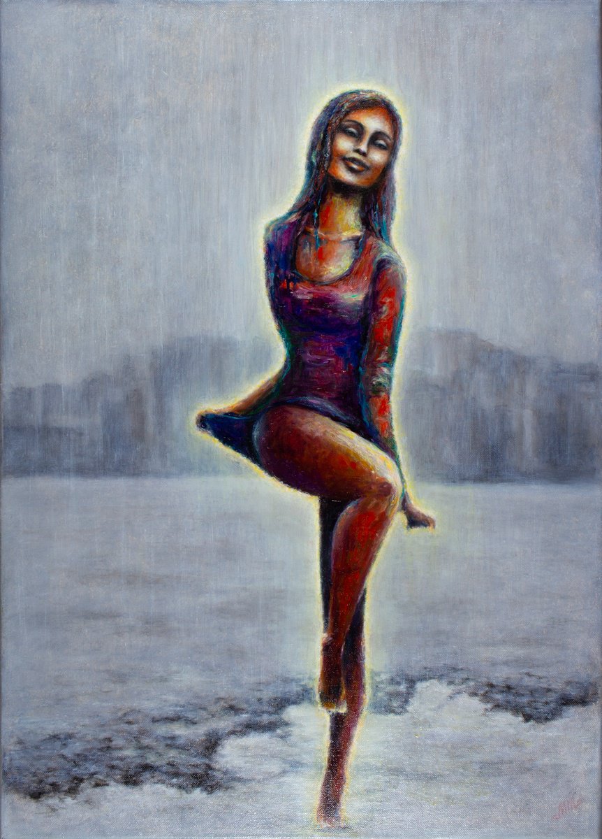 Expressive Oil Painting , Dance Of Light By Mila Moroko, 20 X 28, Artwork For Sale On Artfinder