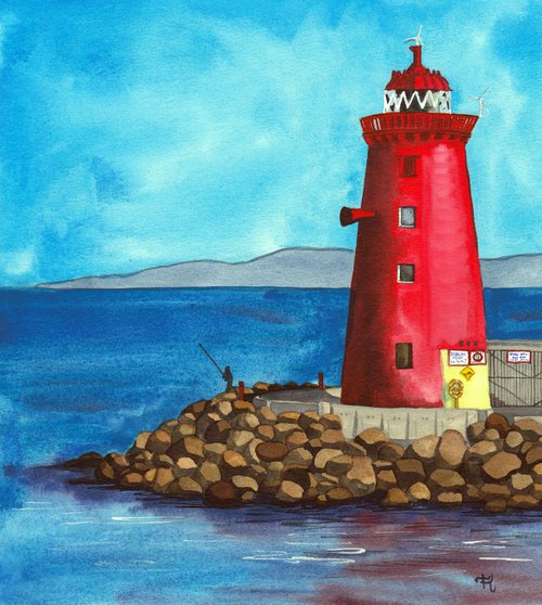 Poolbeg Lighthouse, Dublin by Terri Smith