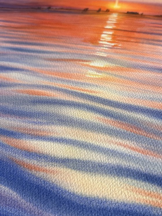 Admiring the Sunset on the Way Home