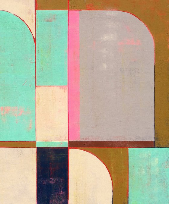 Circle in Circle Mint Square