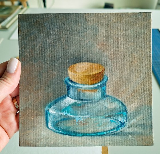 Glass Bottle Oil Painting