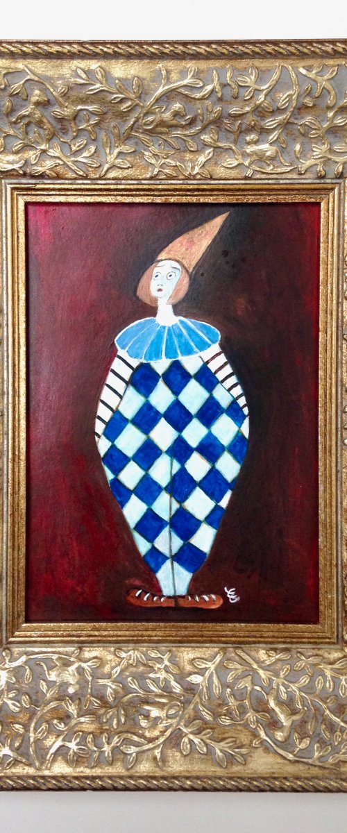 Clown bleu ( Blue clown ) by Eleanor Gabriel