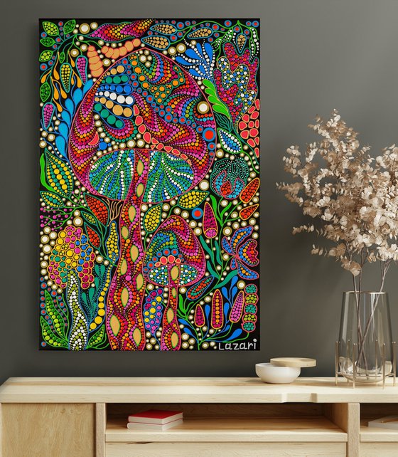 Psychedelic Mushroom Garden