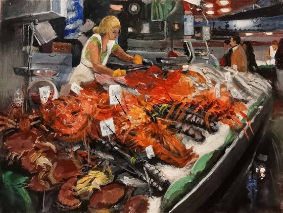 Spanish Fish Market Barcelona