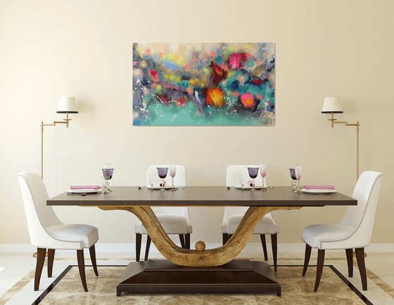 "Floral Musical Accompaniment", LARGE Painting