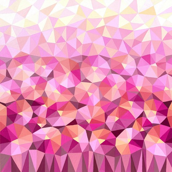 RASPBERRY ABSTRACT FLOWERS