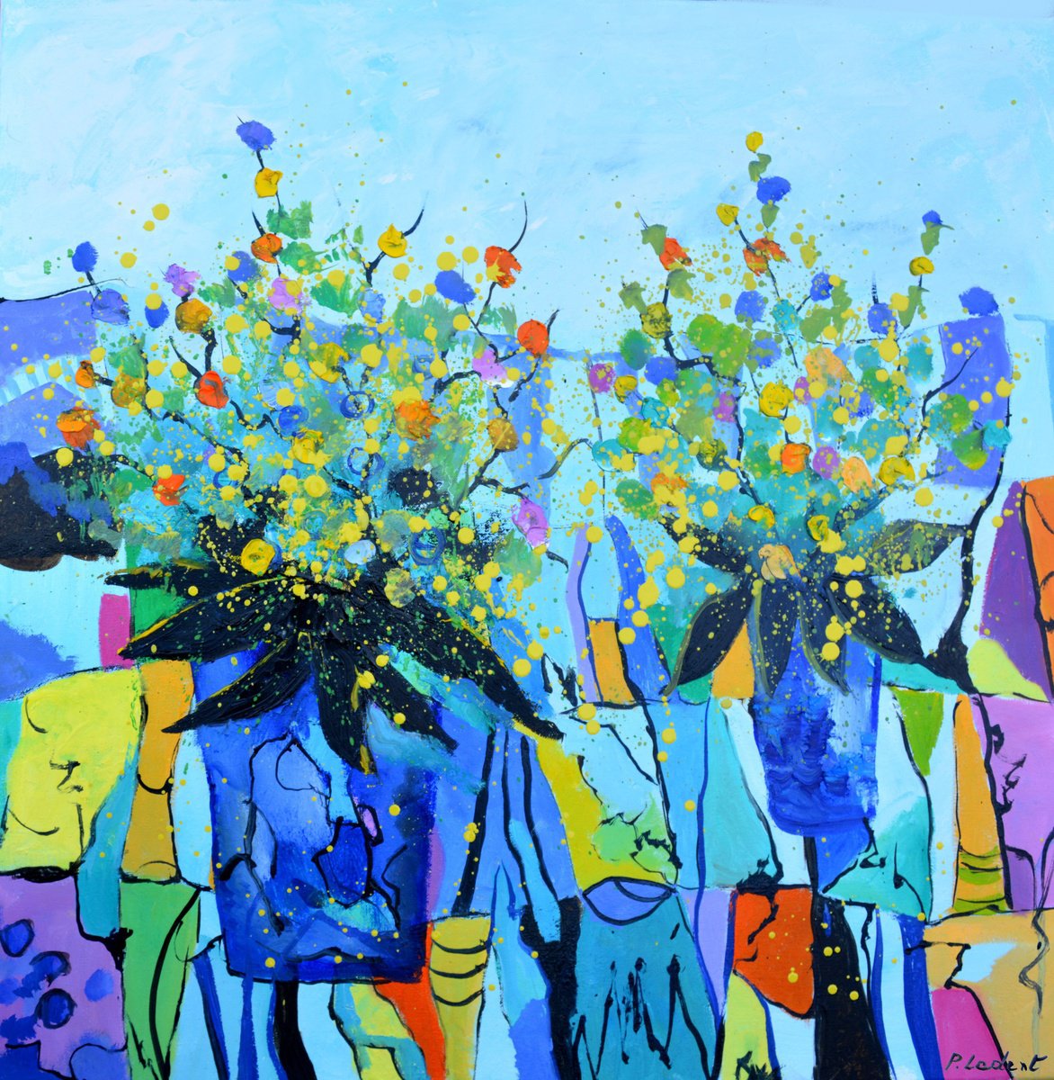 Colourful Still Life - 7723 By Pol Henry Ledent, 28 X 28, Artwork For Sale On Artfinder