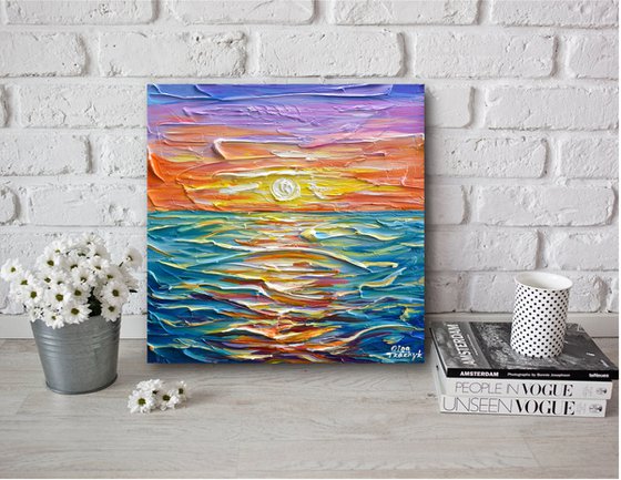 Bright Sunset - Original Acrylic Painting on Canvas