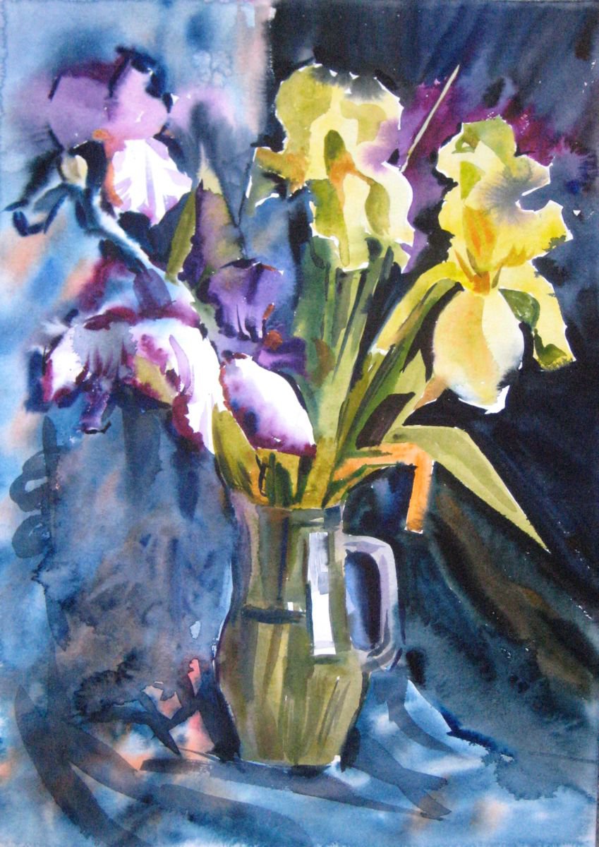bouquet of irises2 by Valentina Kachina