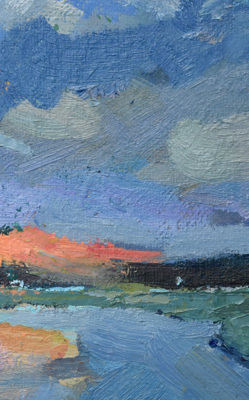 seascape with stormy clouds 2 by Goran Žigolić Watercolors