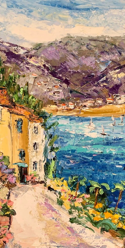 Italian coastal village by the sea by Vilma Gataveckienė