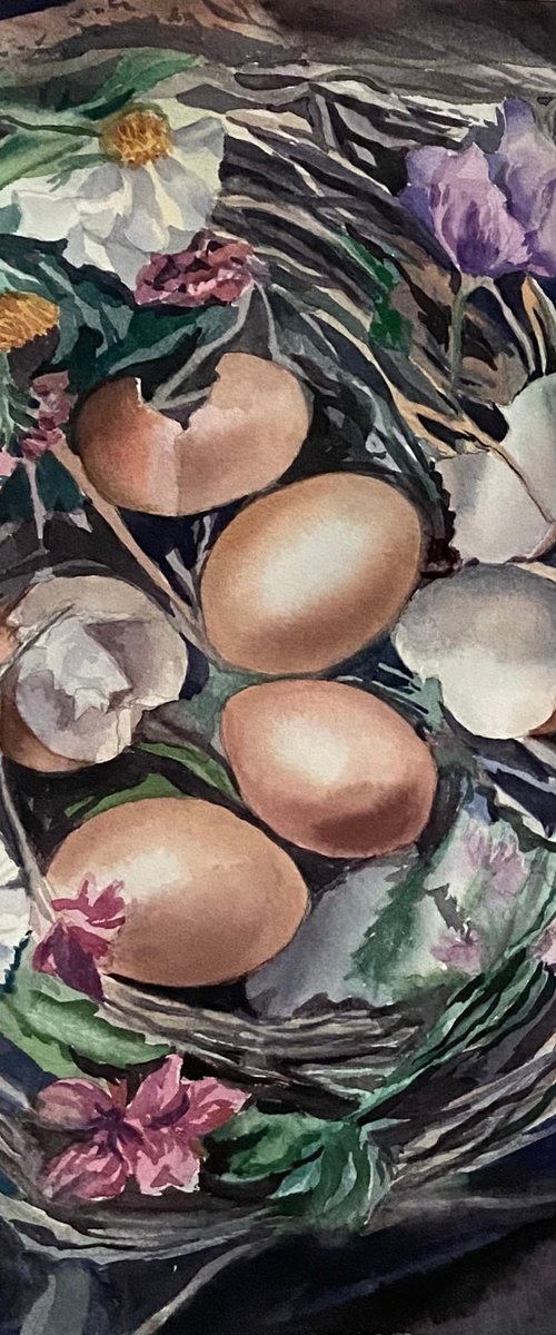 My home will stand empty 29x39cm by Jenny (Evgeniya) Andreeva