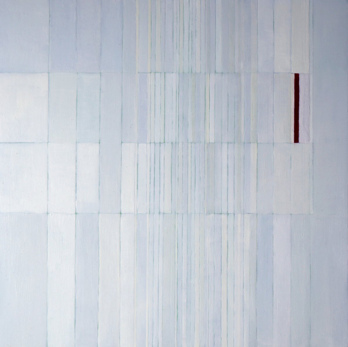 Geometric Abstract Oil Painting By Anna Jannack, 12 X 12, Biblioteca Vii, Original Artwork