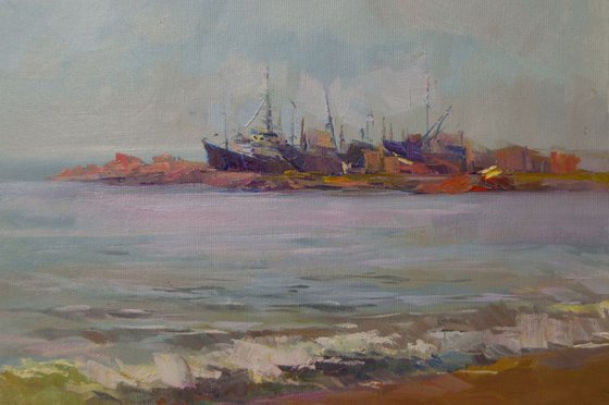 Seascape Painting, " Guards of the Sea " (195l12)