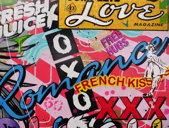 Spellbound Romance 200cm x 120cm Textured Urban Pop Art