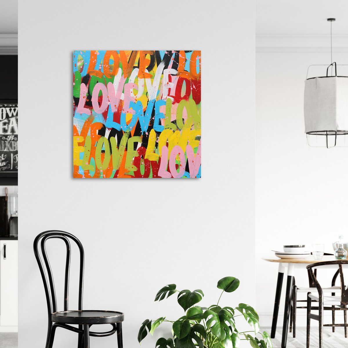 Urban And Pop Acrylic Painting , Love 5 By Isabelle Pelletane, 20 X 20, Artwork For Sale On Artfinder