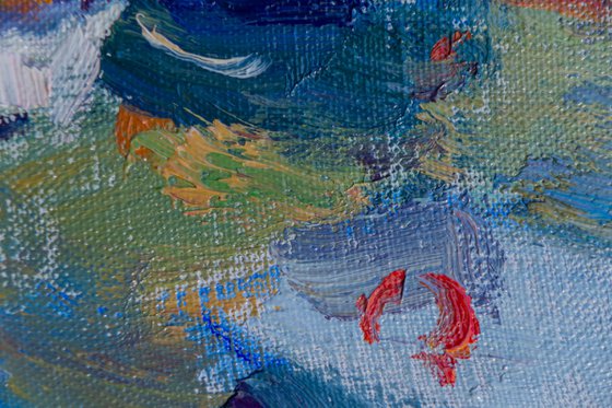 Boats – Original Oil Landscape Painting
