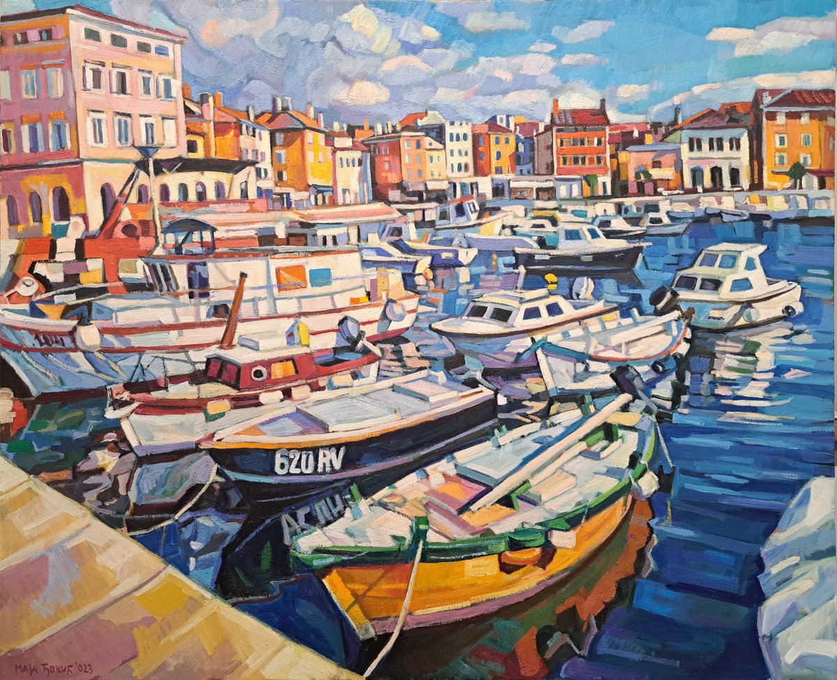 Maja Đokić Mihajlović | Original Oil Painting | Winter Day In Rovinj 1 | 100 X 81Cm | Artwork For Sale On Artfinder