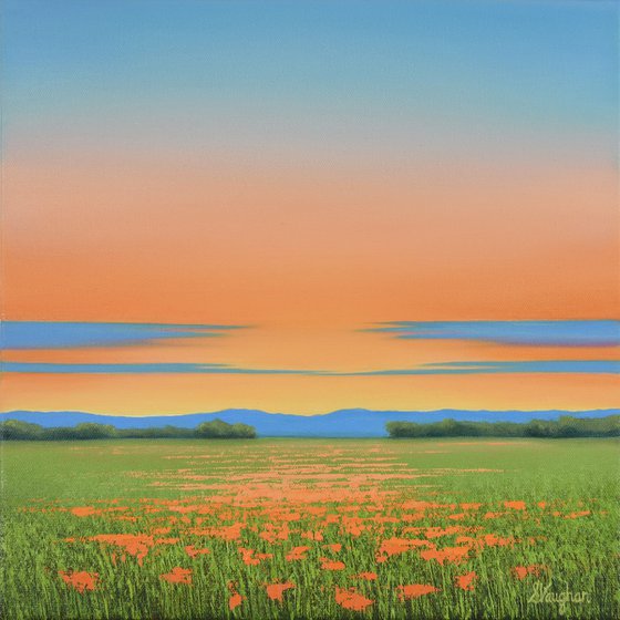 Sky Blush - Colorful Flower Field Landscape