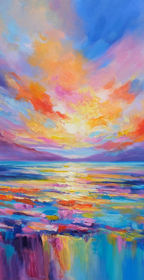 Colorful Sunset Seascape by Behshad Arjomandi