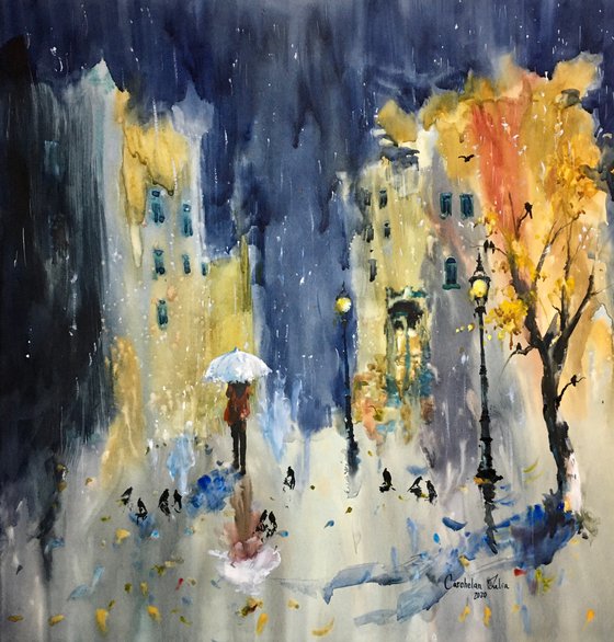 Sold Watercolor “Autumn mood” perfect gift