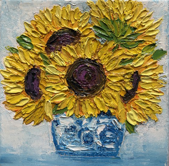 Sunflowers in a vase