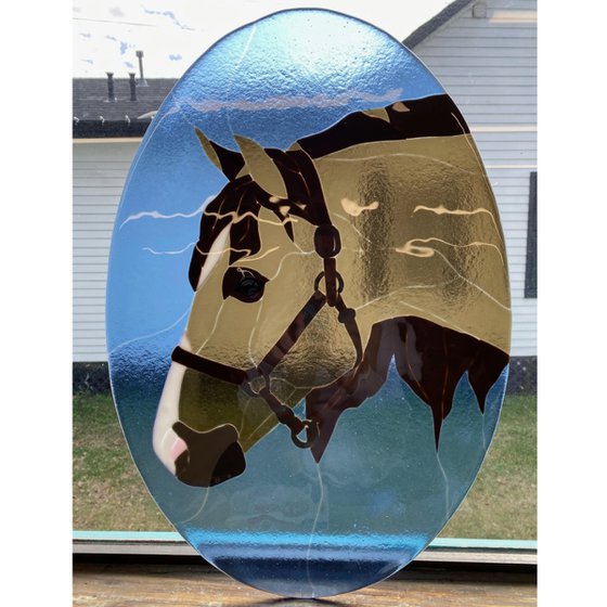 Fused Glass Horse Wall Art