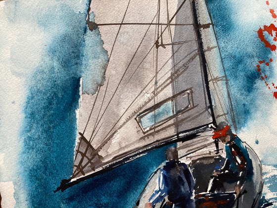 Sailing Studying diptych