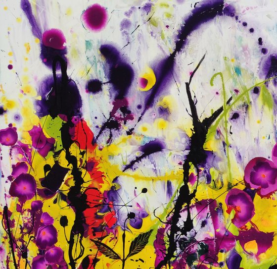 Violet Honeyday; Abstract Floral Landscape