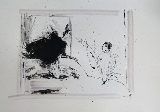 The Angel and the flying Pig, 29x42 cm