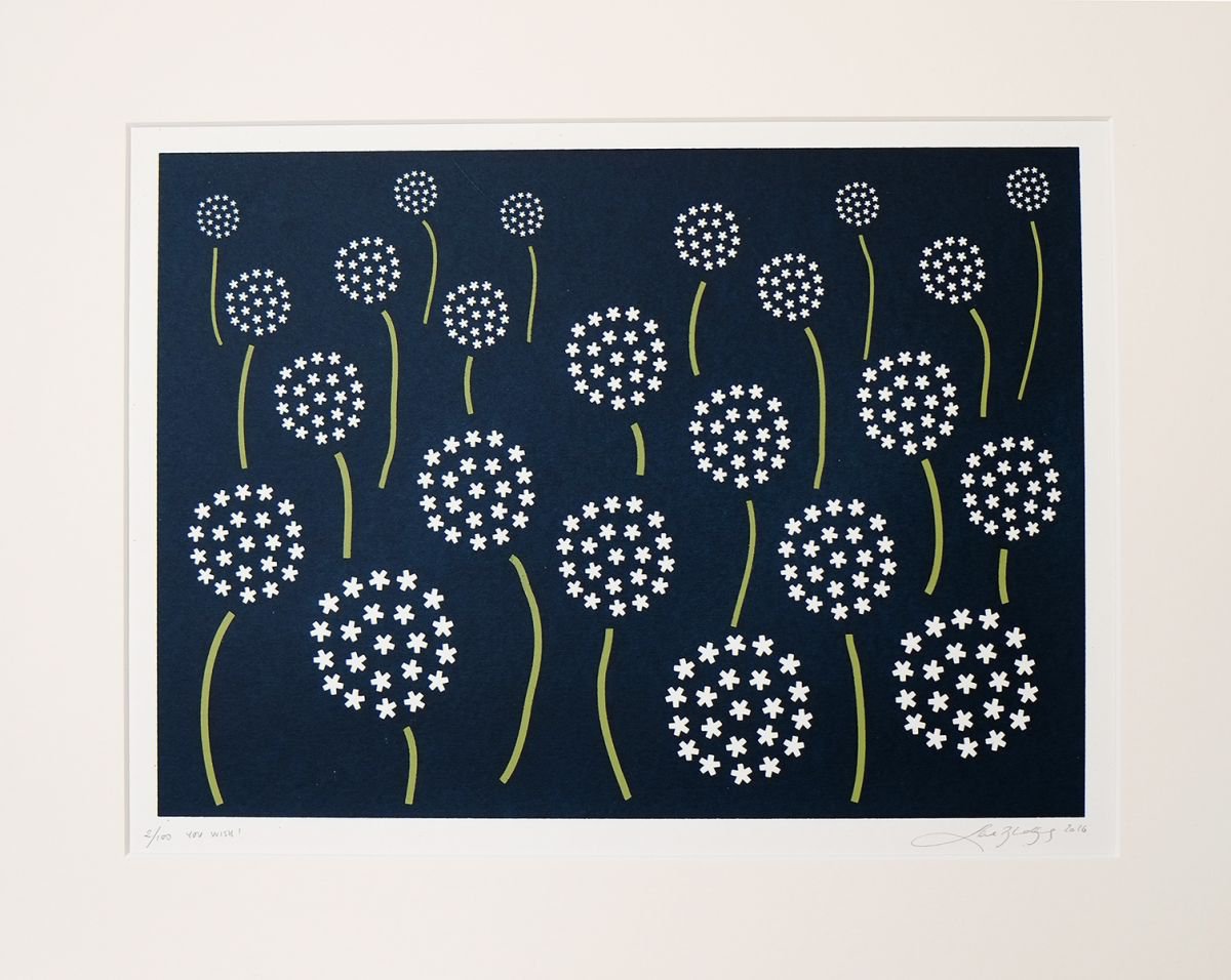 Botanical Screenprint By Lene Bladbjerg, 20 X 16", You Wish, Original Artwork